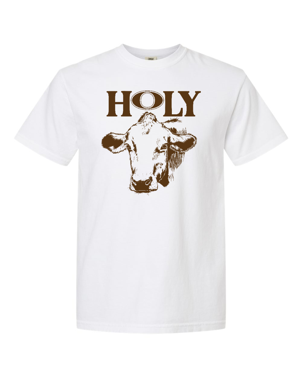 Comfort Colors 1717 Unisex Garment-Dyed Heavyweight T-Shirt White front mockup