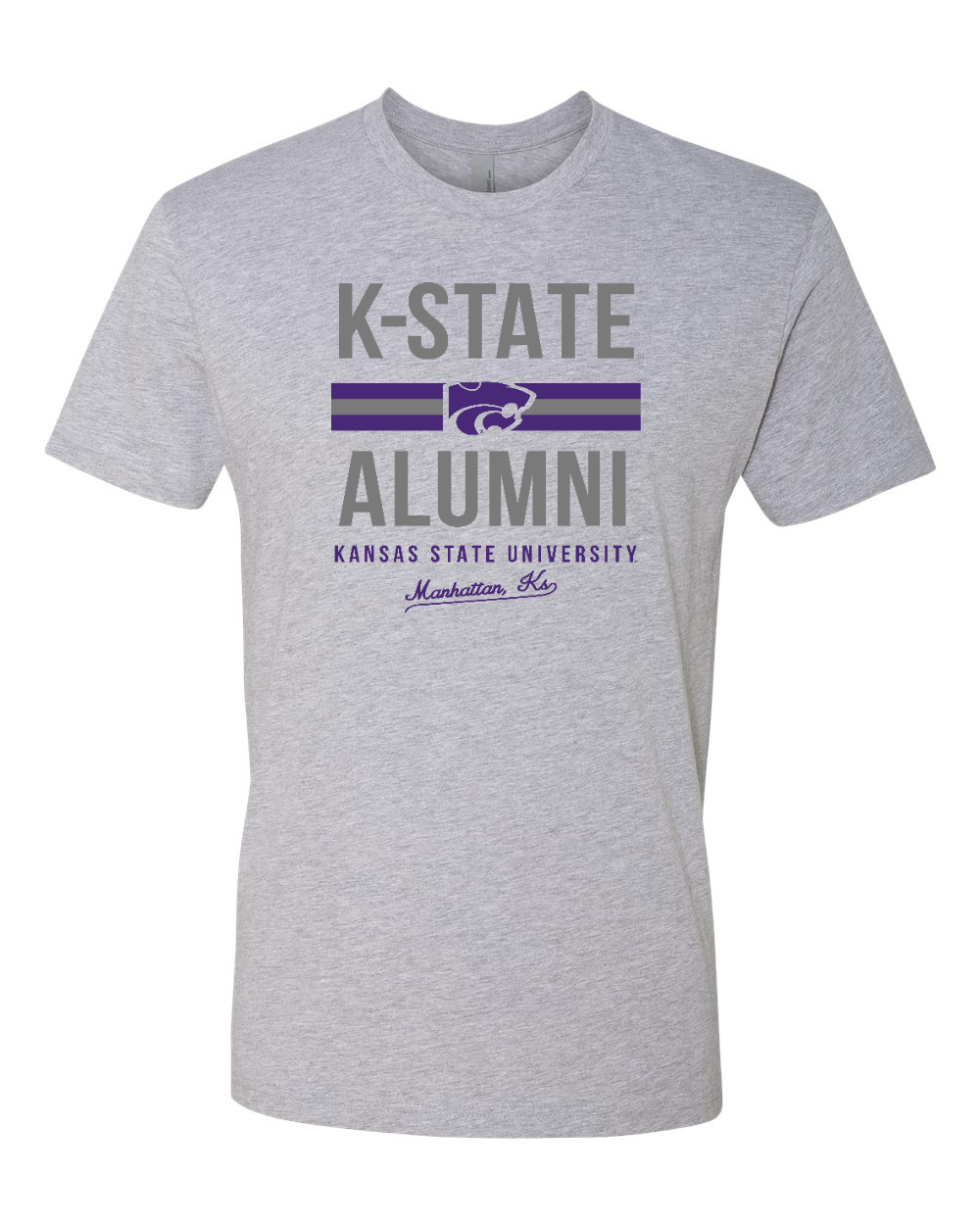 Next Level Unisex Cotton T-Shirt Heather Grey front mockup
