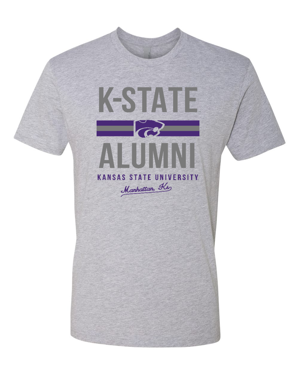 Next Level Unisex Cotton T-Shirt Heather Grey front mockup