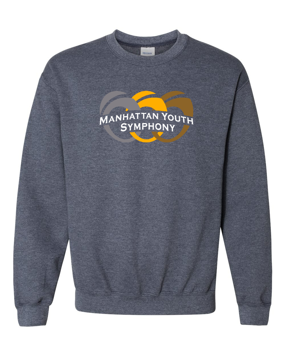 Unisex Heavy Blend™ Crewneck Sweatshirt Heather Dark Navy front mockup
