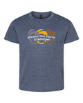 Youth Softstyle® T-Shirt Heather Navy front mockup