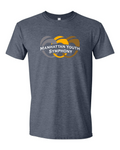 Unisex Softstyle® T-Shirt Heather Navy front mockup