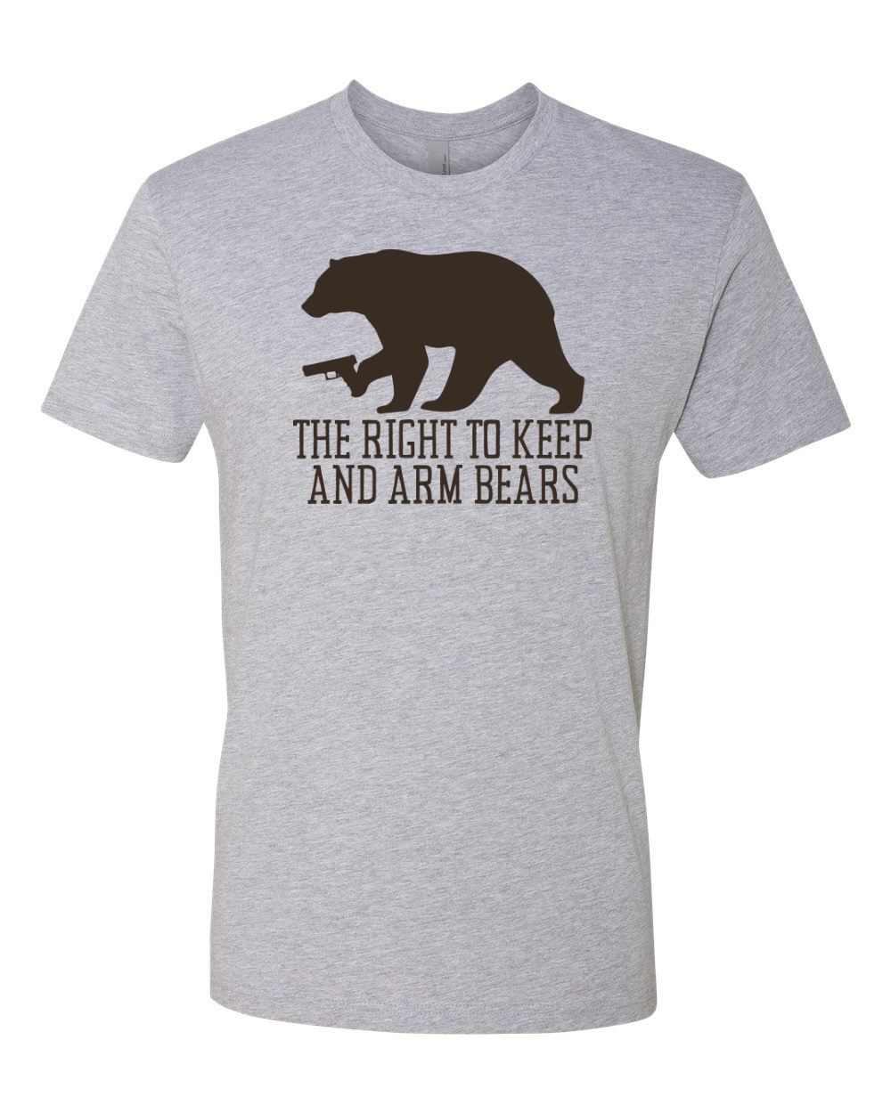 Next Level Unisex Cotton T-Shirt Heather Grey front mockup