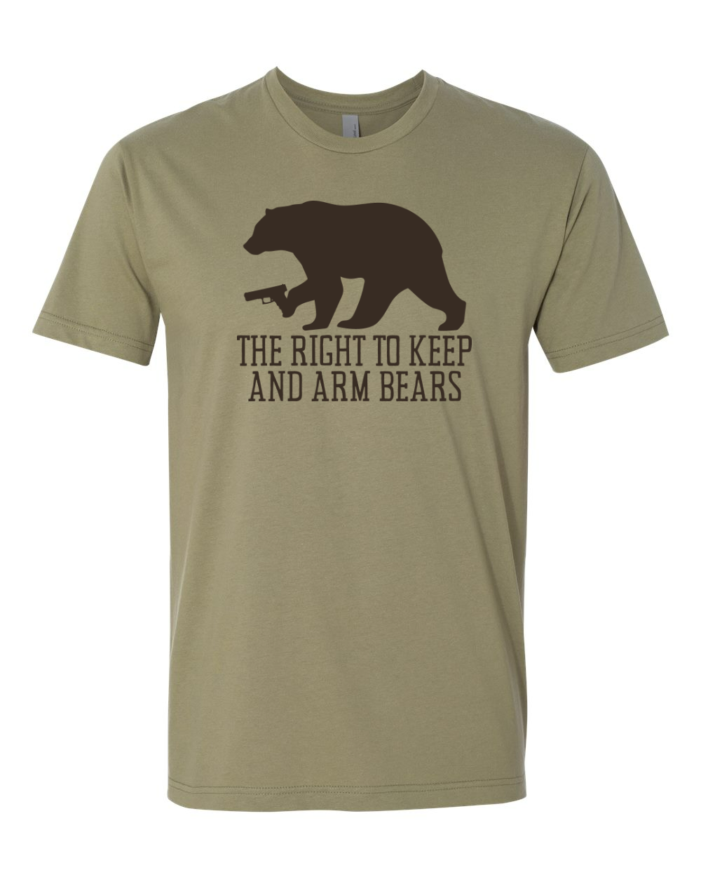 Next Level Unisex Cotton T-Shirt Light Olive front mockup