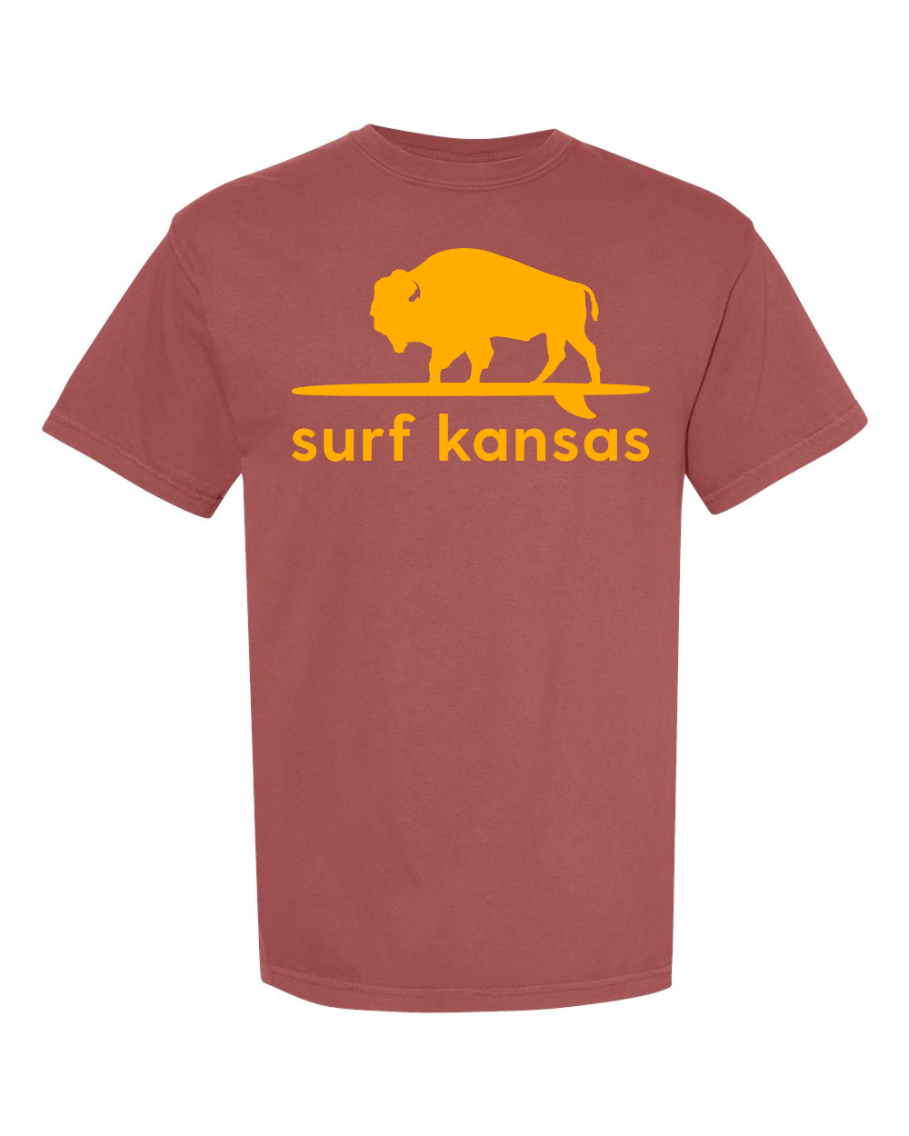 Comfort Colors Unisex Garment-Dyed Heavyweight T-Shirt Brick front mockup
