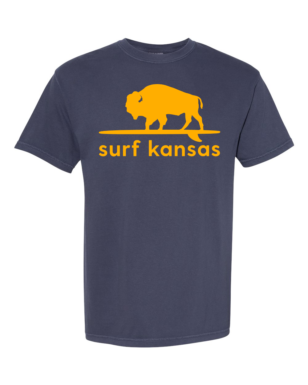 Comfort Colors Unisex Garment-Dyed Heavyweight T-Shirt Navy front mockup