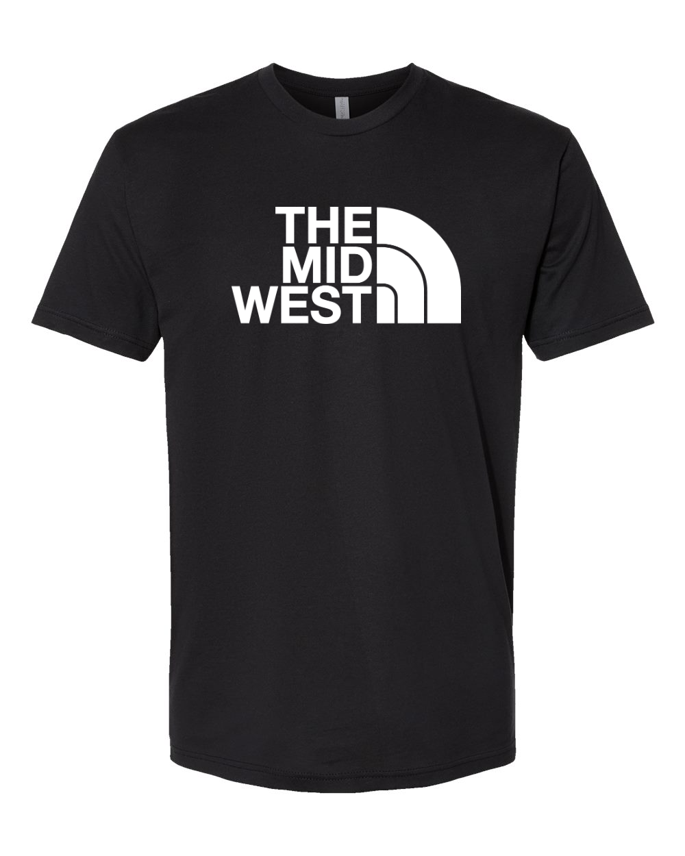Next Level Unisex Cotton T-Shirt Black front mockup