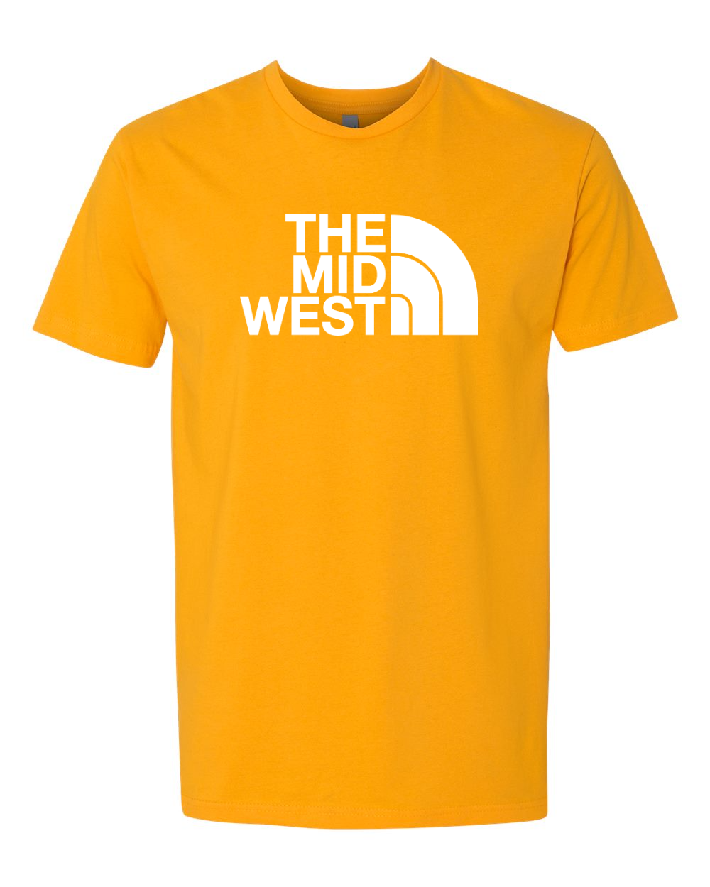 Next Level Unisex Cotton T-Shirt Gold front mockup