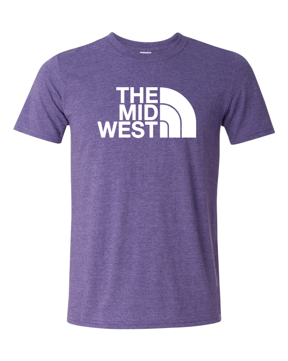 Gildan Unisex Softstyle® T-Shirt Heather Purple front mockup