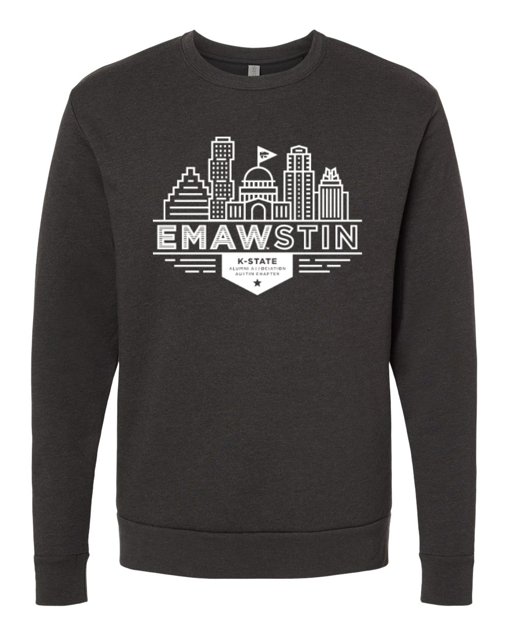 Next Level Unisex Malibu Crewneck Sweatshirt Heather Black front mockup