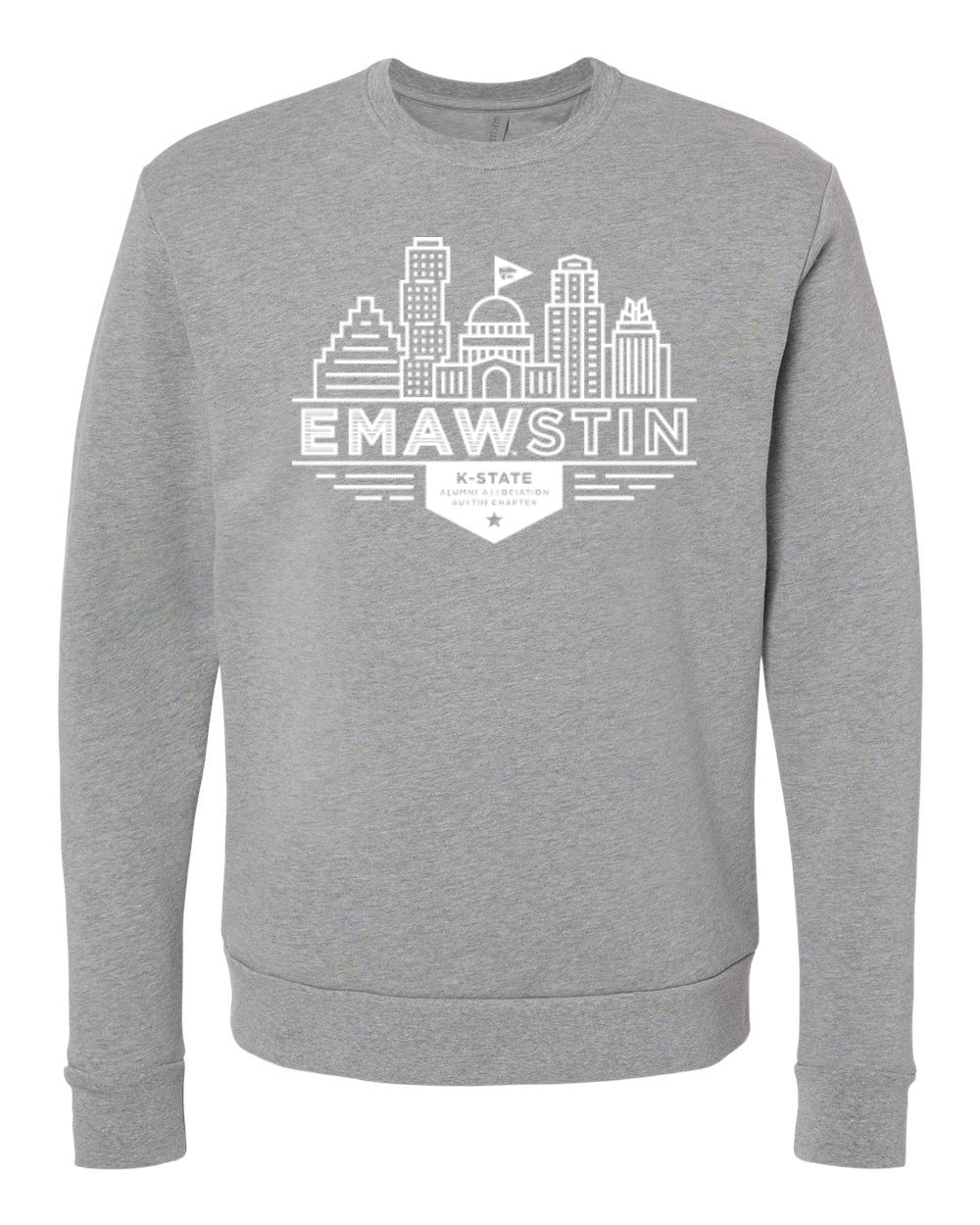 Next Level Unisex Malibu Crewneck Sweatshirt Heather Grey front mockup