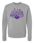 Next Level Unisex Malibu Crewneck Sweatshirt Heather Grey front mockup
