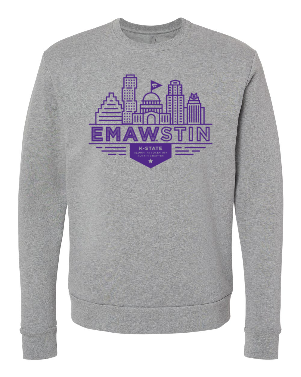 Next Level Unisex Malibu Crewneck Sweatshirt Heather Grey front mockup