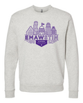 Next Level Unisex Malibu Crewneck Sweatshirt Oatmeal front mockup