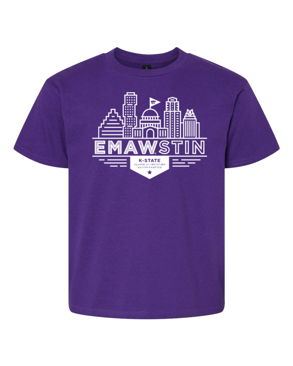 Gildan Youth Softstyle® T-Shirt Purple front mockup