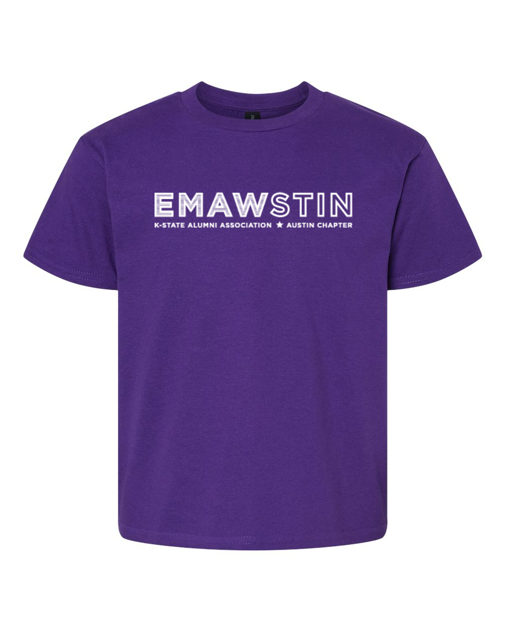 Gildan Youth Softstyle® T-Shirt Purple front mockup