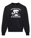 Next Level Unisex Heavyweight Crewneck Sweatshirt Black front mockup