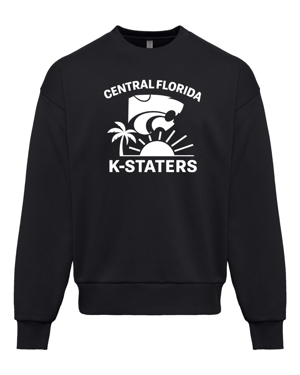 Next Level Unisex Heavyweight Crewneck Sweatshirt Black front mockup