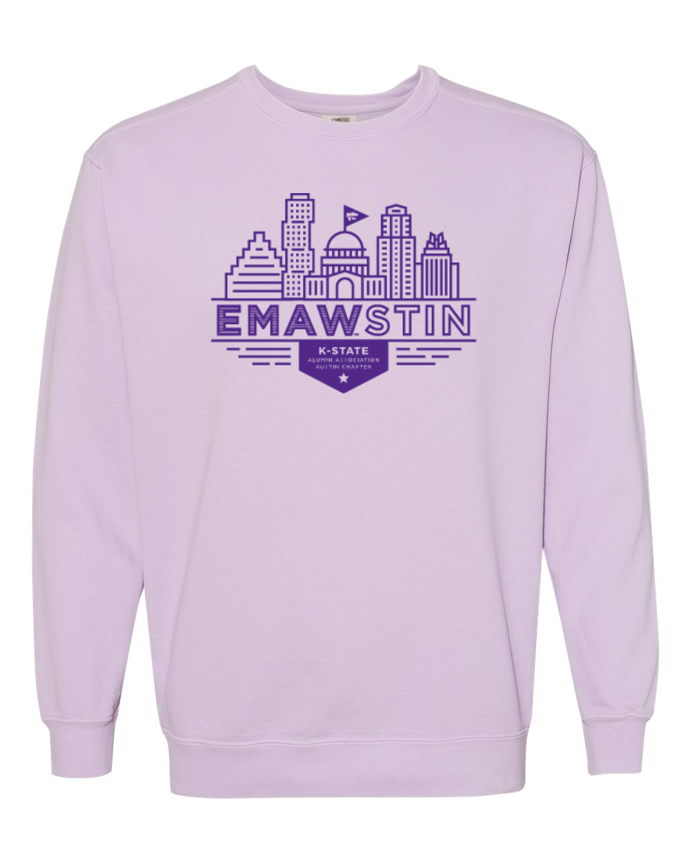 Comfort Colors Unisex Garment-Dyed Crewneck Sweatshirt Orchid front mockup