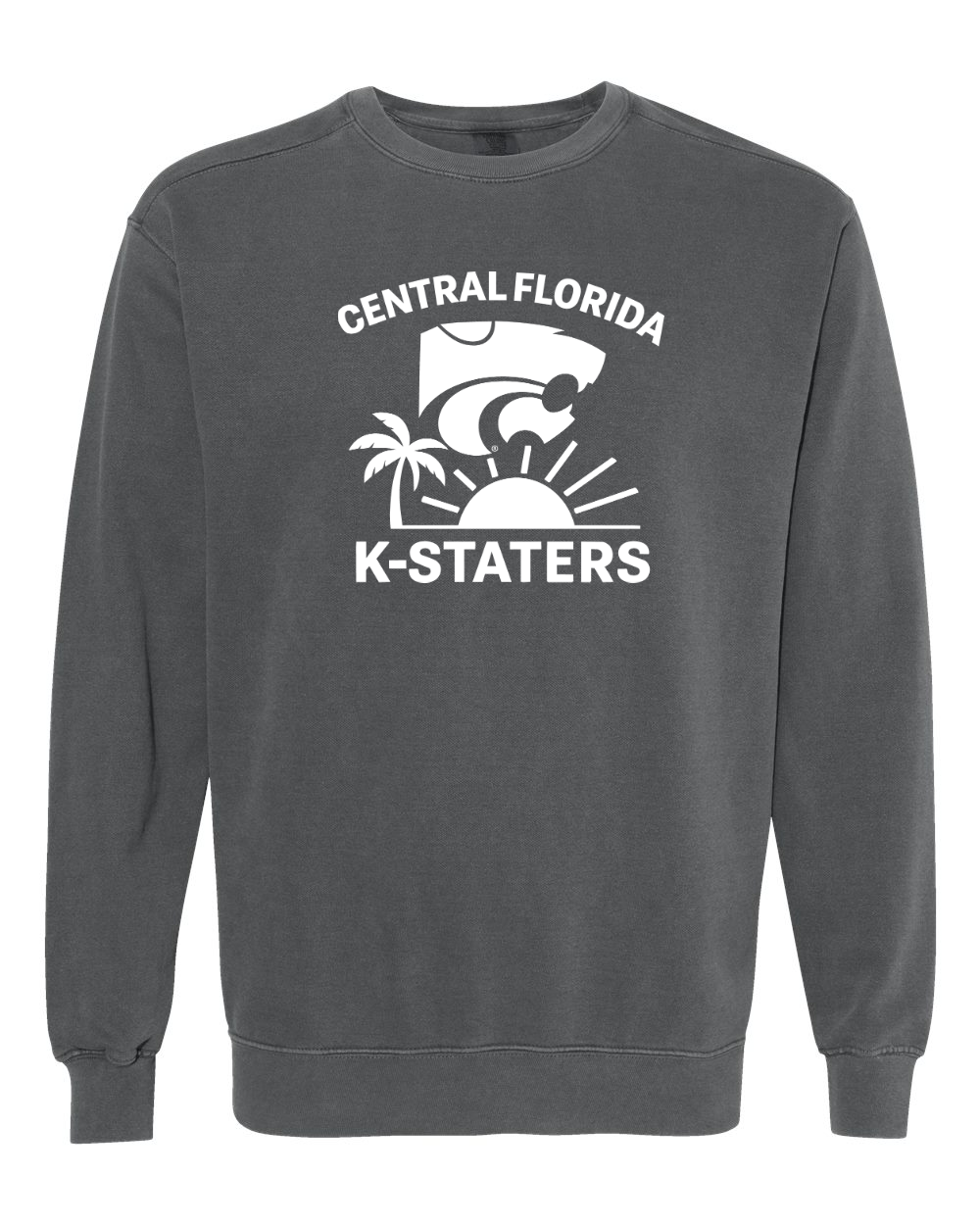 Comfort Colors Unisex Garment-Dyed Crewneck Sweatshirt Pepper front mockup