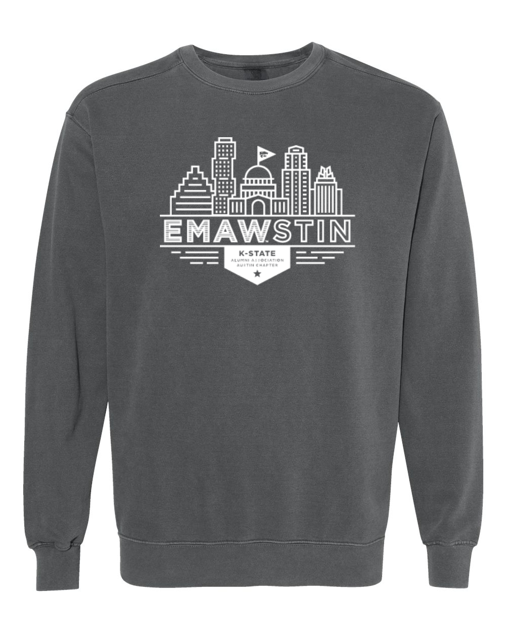 Comfort Colors Unisex Garment-Dyed Crewneck Sweatshirt Pepper front mockup