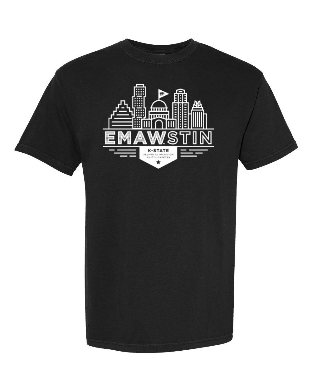 Comfort Colors Unisex Garment-Dyed Heavyweight T-Shirt Black front mockup
