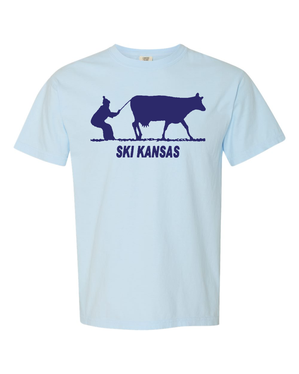 Comfort Colors Unisex Garment-Dyed Heavyweight T-Shirt Chambray front mockup