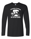 Gildan Unisex Softstyle® Long Sleeve T-Shirt Black front mockup
