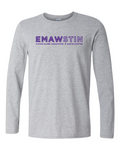 Gildan Unisex Softstyle® Long Sleeve T-Shirt Sport Grey front mockup