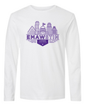 Gildan Unisex Softstyle® Long Sleeve T-Shirt White front mockup
