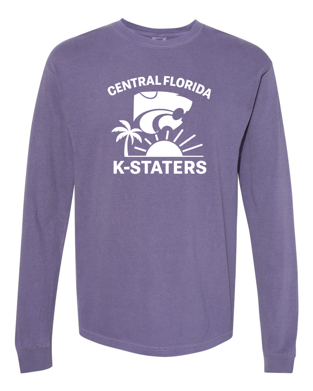 Comfort Colors Unisex Garment-Dyed Heavyweight Long Sleeve T-Shirt Grape front mockup