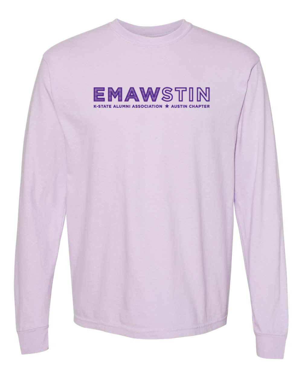 Comfort Colors Unisex Garment-Dyed Heavyweight Long Sleeve T-Shirt Orchid front mockup