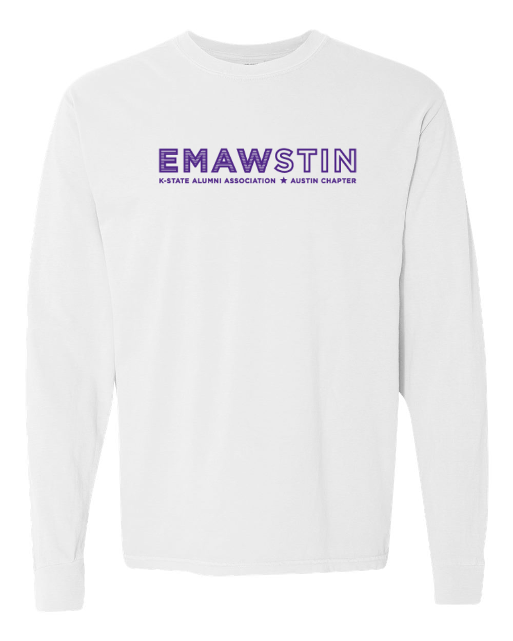 Comfort Colors Unisex Garment-Dyed Heavyweight Long Sleeve T-Shirt White front mockup