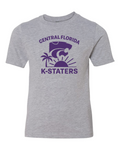 Next Level Youth Cotton T-Shirt Heather Grey front mockup