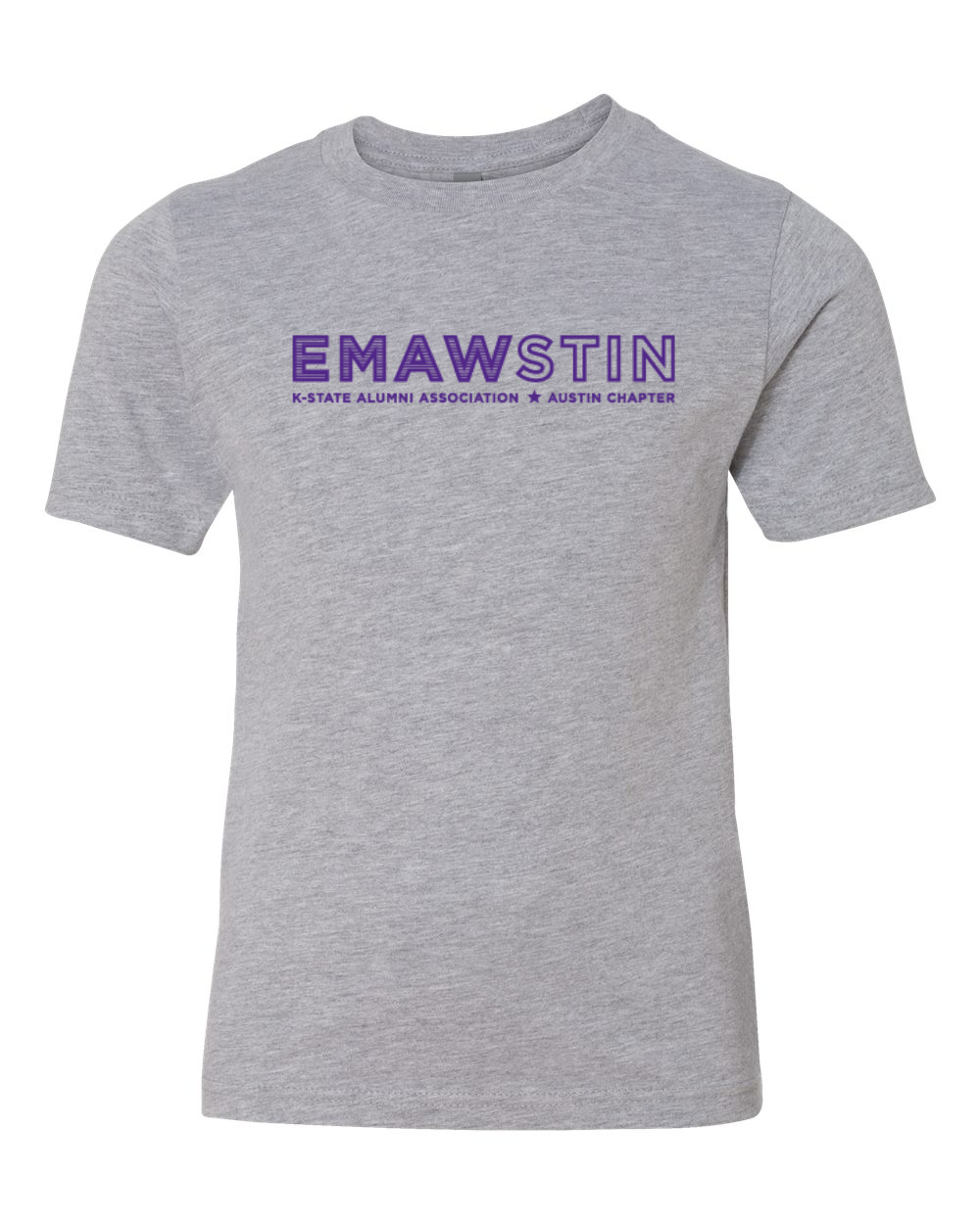 Next Level Youth Cotton T-Shirt Heather Grey front mockup