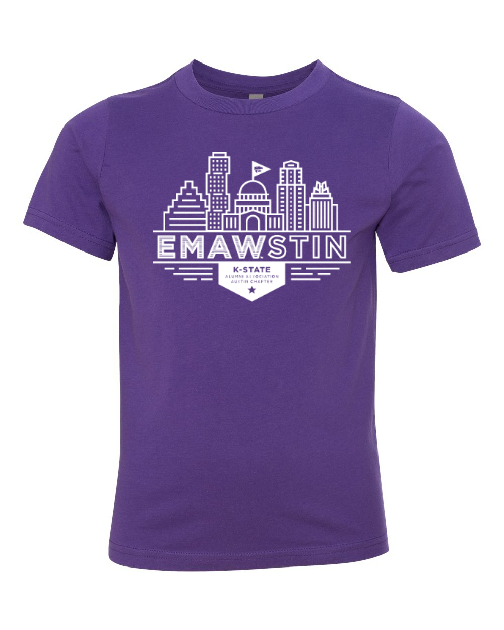 Next Level Youth Cotton T-Shirt Purple Rush front mockup