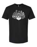 Next Level Unisex Cotton T-Shirt Black front mockup