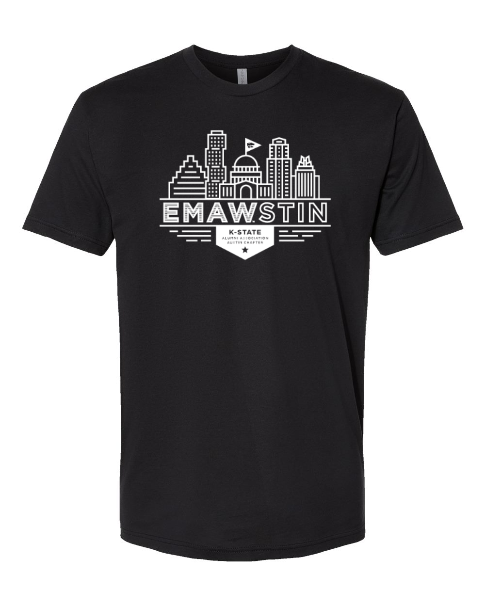 Next Level Unisex Cotton T-Shirt Black front mockup