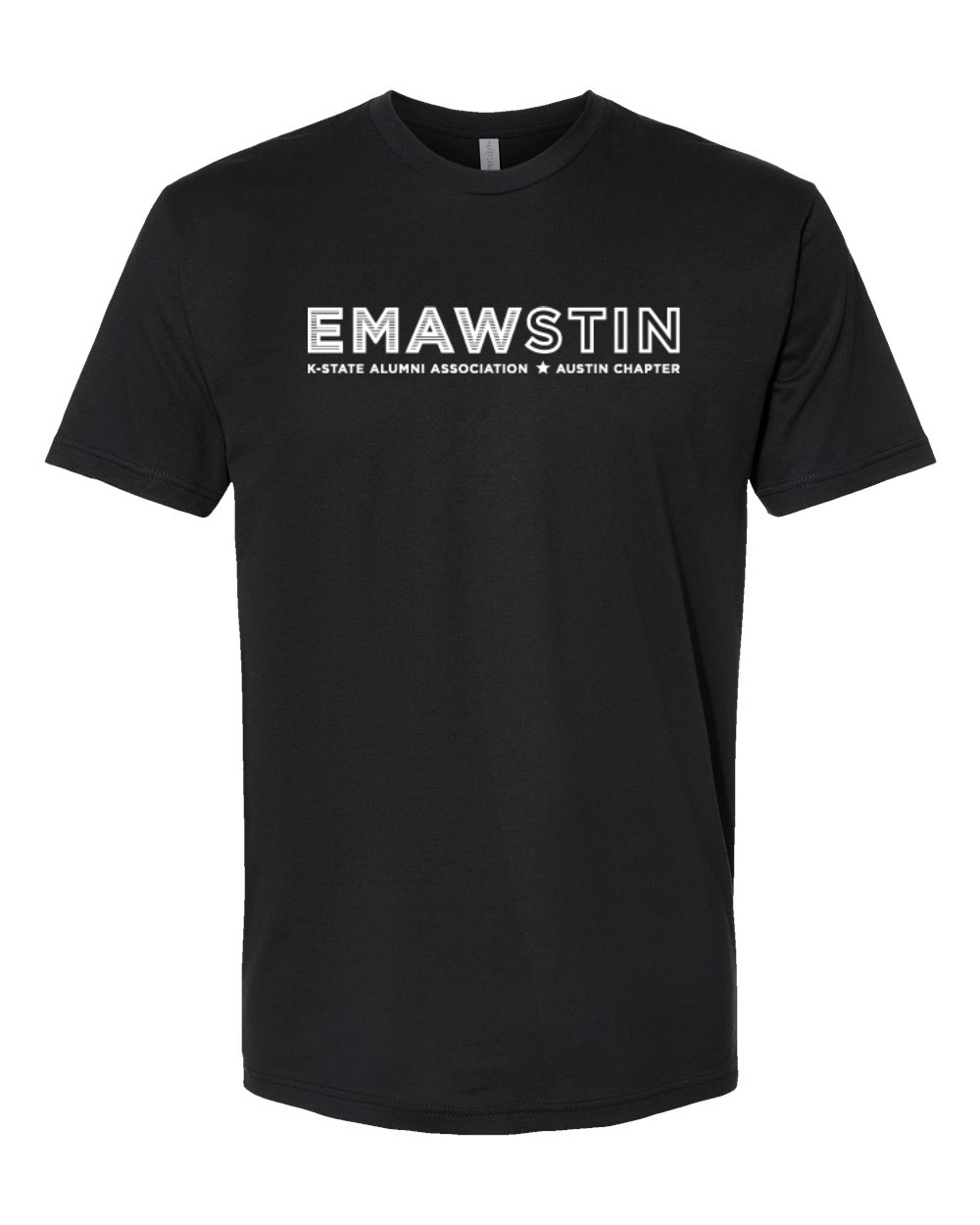 Next Level Unisex Cotton T-Shirt Black front mockup