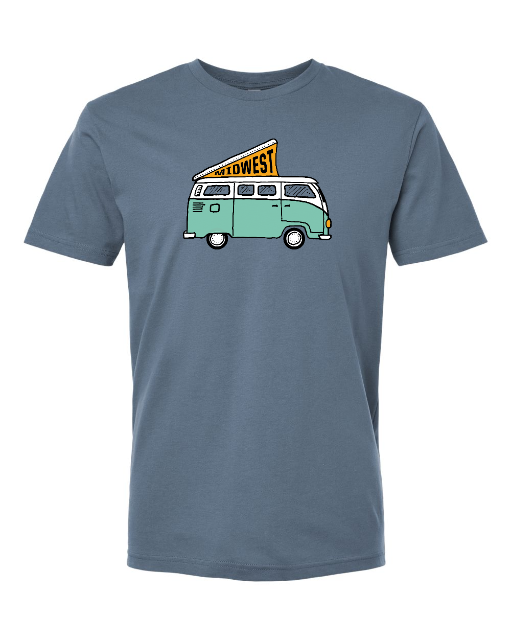Next Level Unisex Cotton T-Shirt Blue Jean front mockup