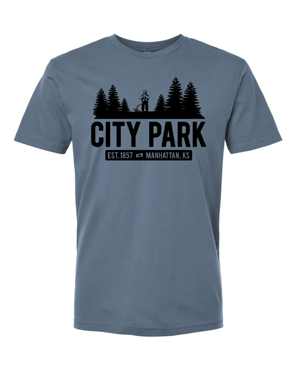 Next Level Unisex Cotton T-Shirt Blue Jean front mockup