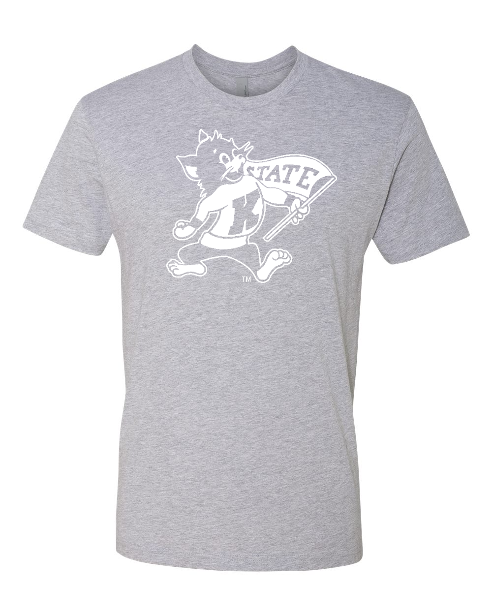 Next Level Unisex Cotton T-Shirt Heather Grey front mockup