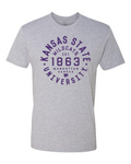Next Level Unisex Cotton T-Shirt Heather Grey front mockup