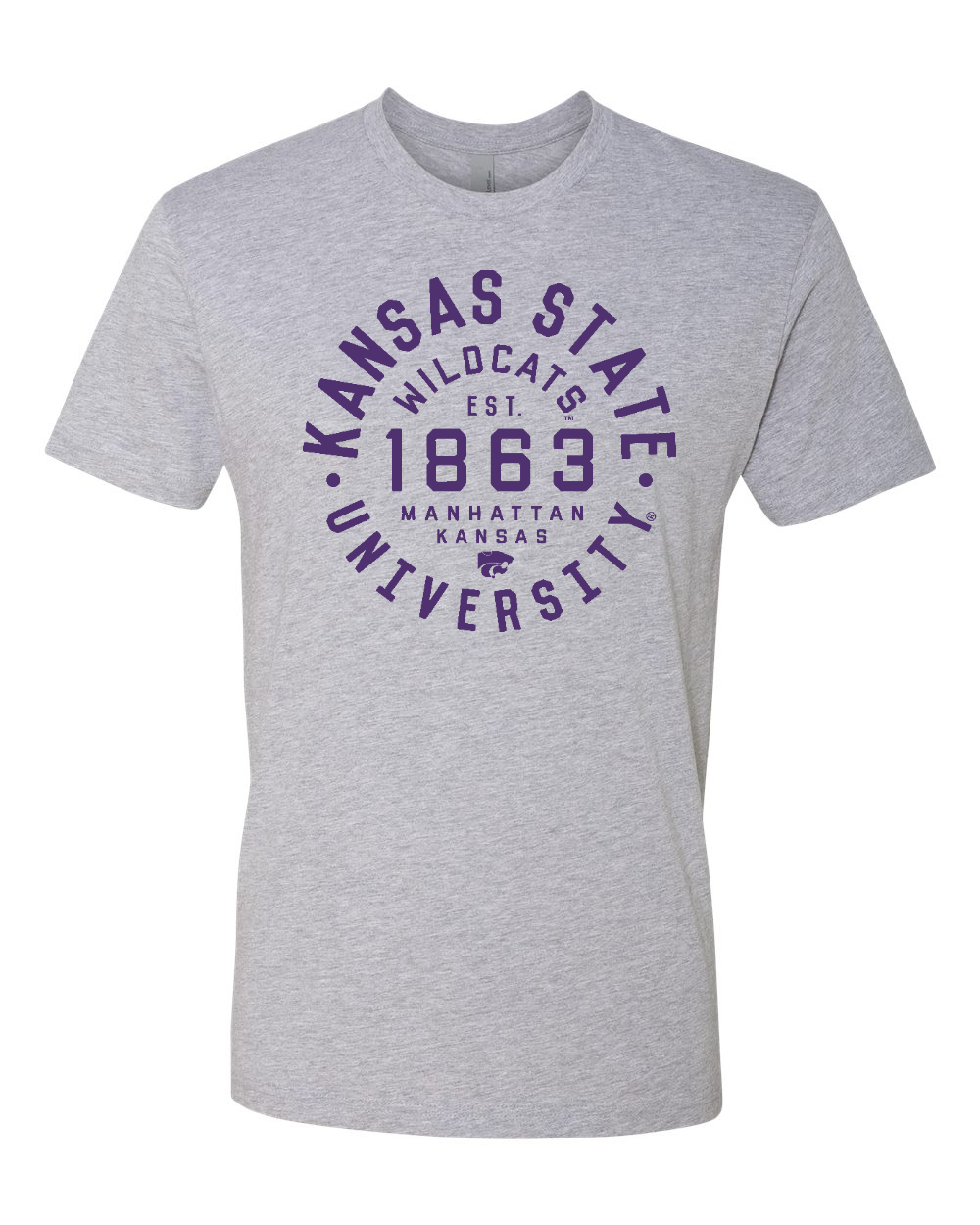 Next Level Unisex Cotton T-Shirt Heather Grey front mockup