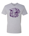 Next Level Unisex Cotton T-Shirt Heather Grey front mockup