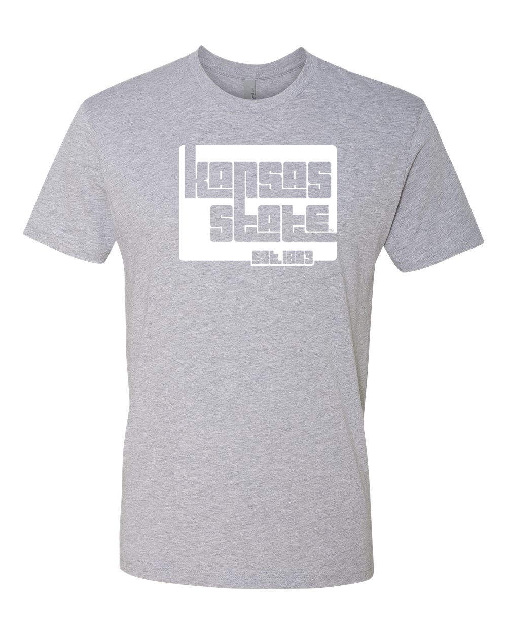 Next Level Unisex Cotton T-Shirt Heather Grey front mockup