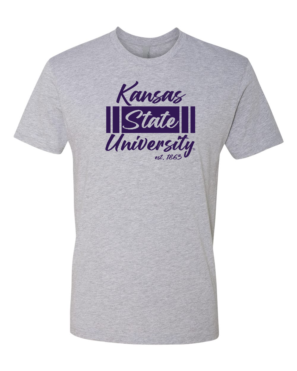 Next Level Unisex Cotton T-Shirt Heather Grey front mockup