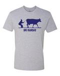 Next Level Unisex Cotton T-Shirt Heather Grey front mockup