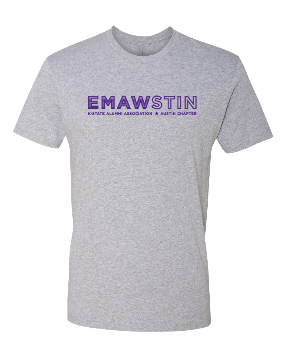 Next Level Unisex Cotton T-Shirt Heather Grey front mockup