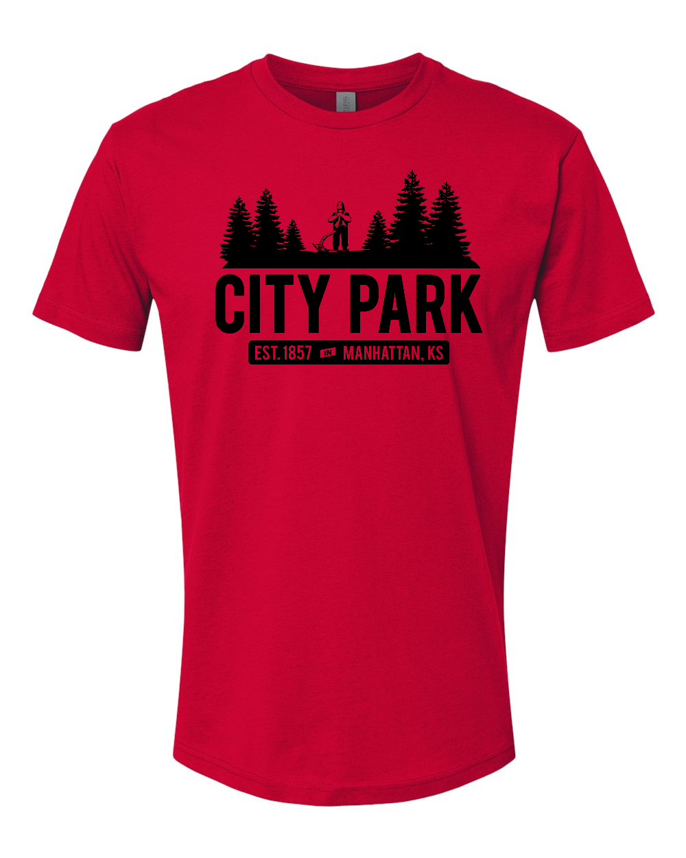 Next Level Unisex Cotton T-Shirt Red front mockup